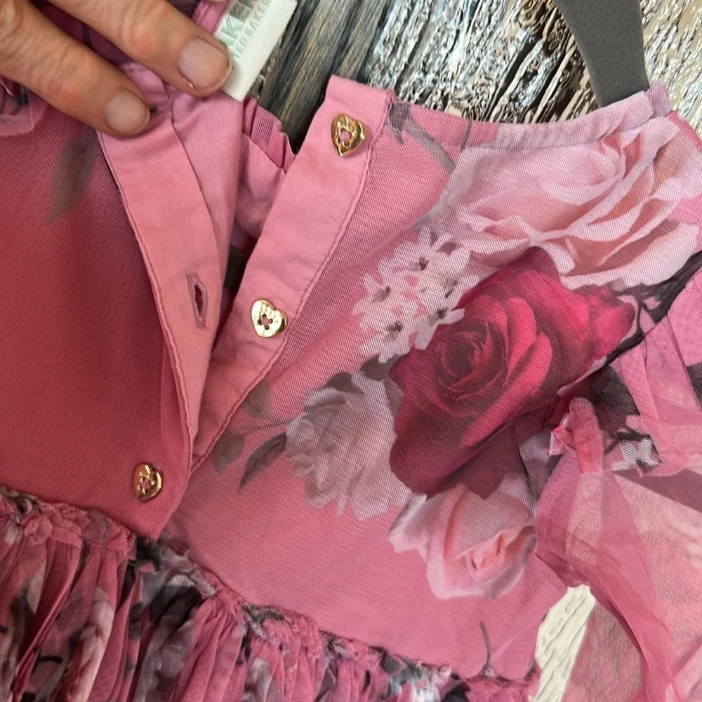 Ted Baker Valentina Floral Print Tulle Dress size 3t - Picture 10 of 13